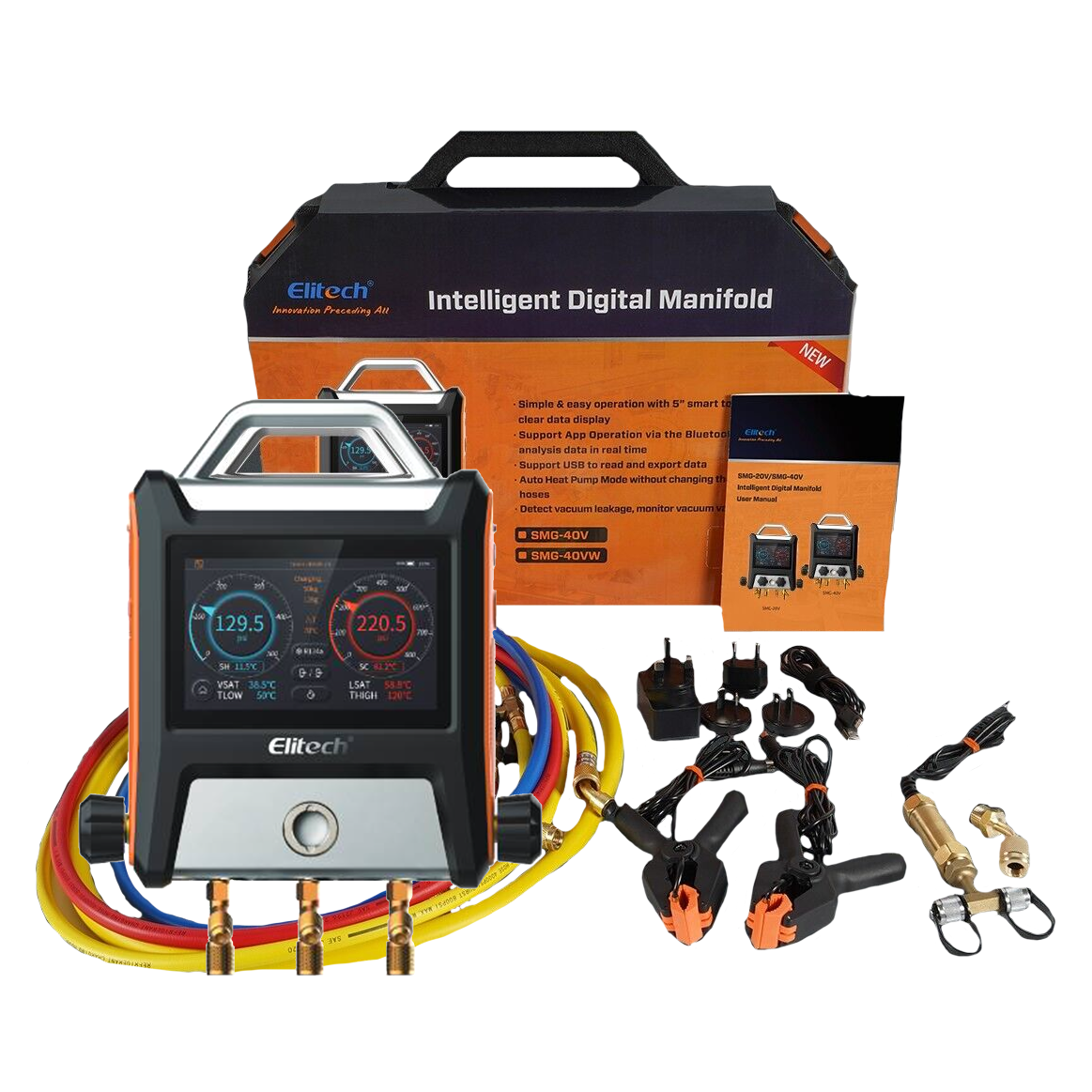 ELITECH Smart Digital Manifold Kit (2-Valve)