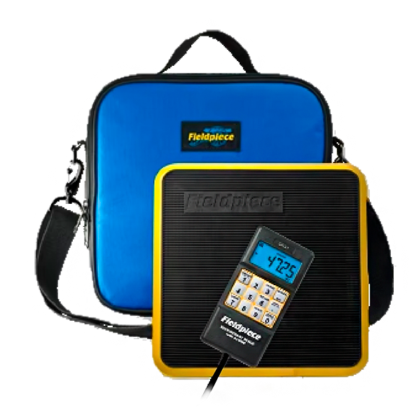 FIELDPIECE Economy 50 kg Refrigerant Weighing Scales with Case—Perfect for low volume bottles