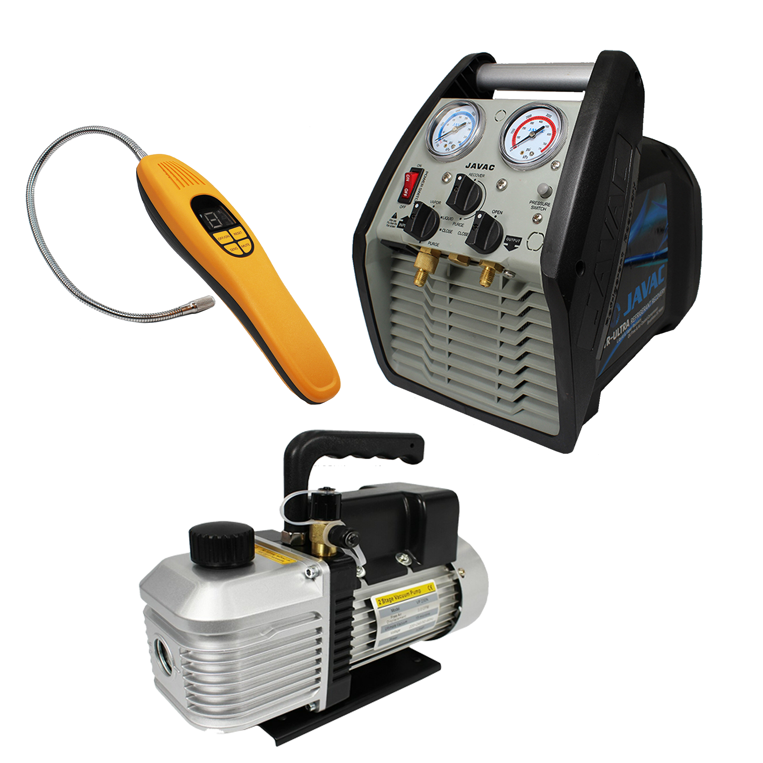HVACDIRECT Entry HVAC Kit (Pump, Recovery Unit & Leak Detector)