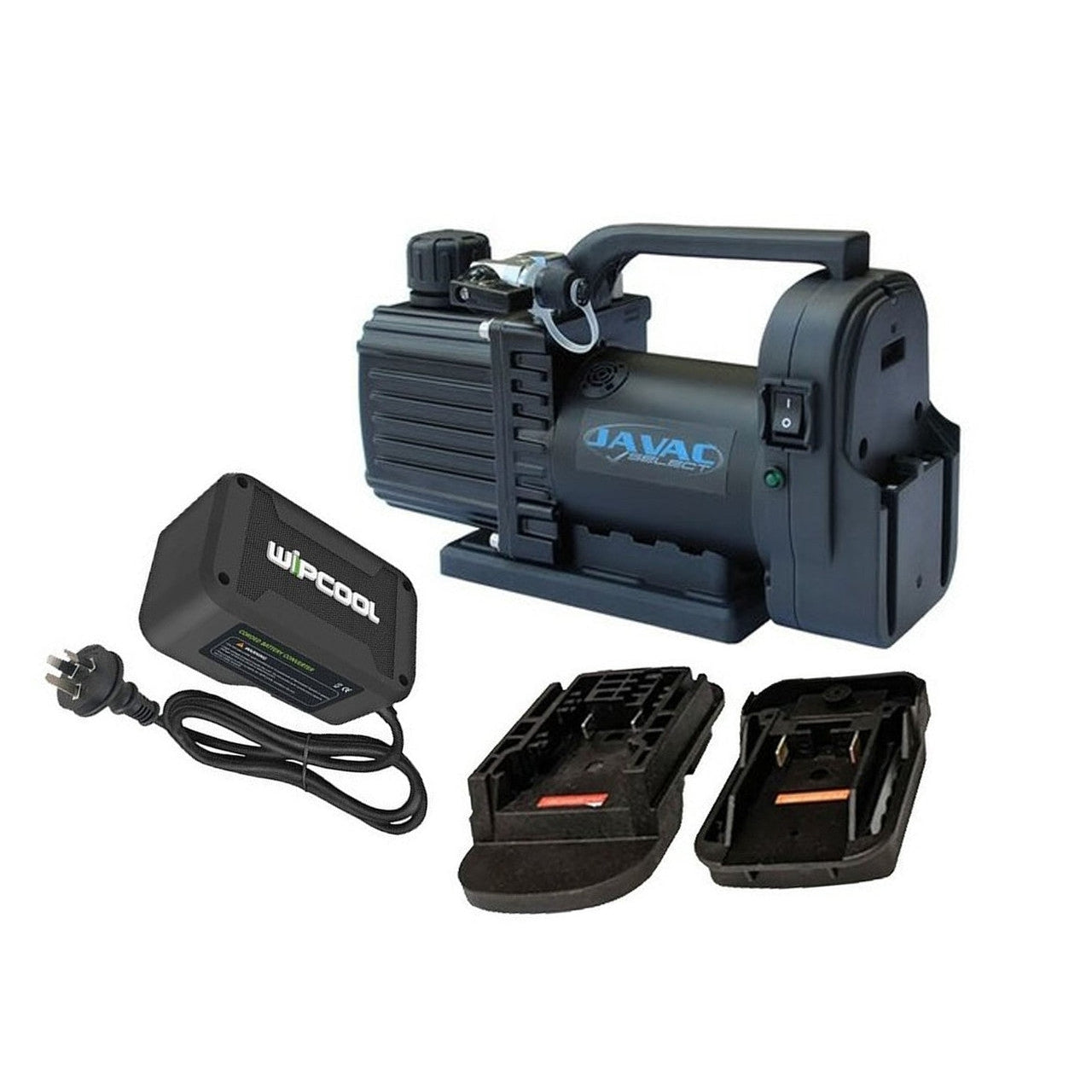 JAVAC CDC30 CORDLESS VACUUM PUMP + 240 V Power Converter & 2 Battery Adapters