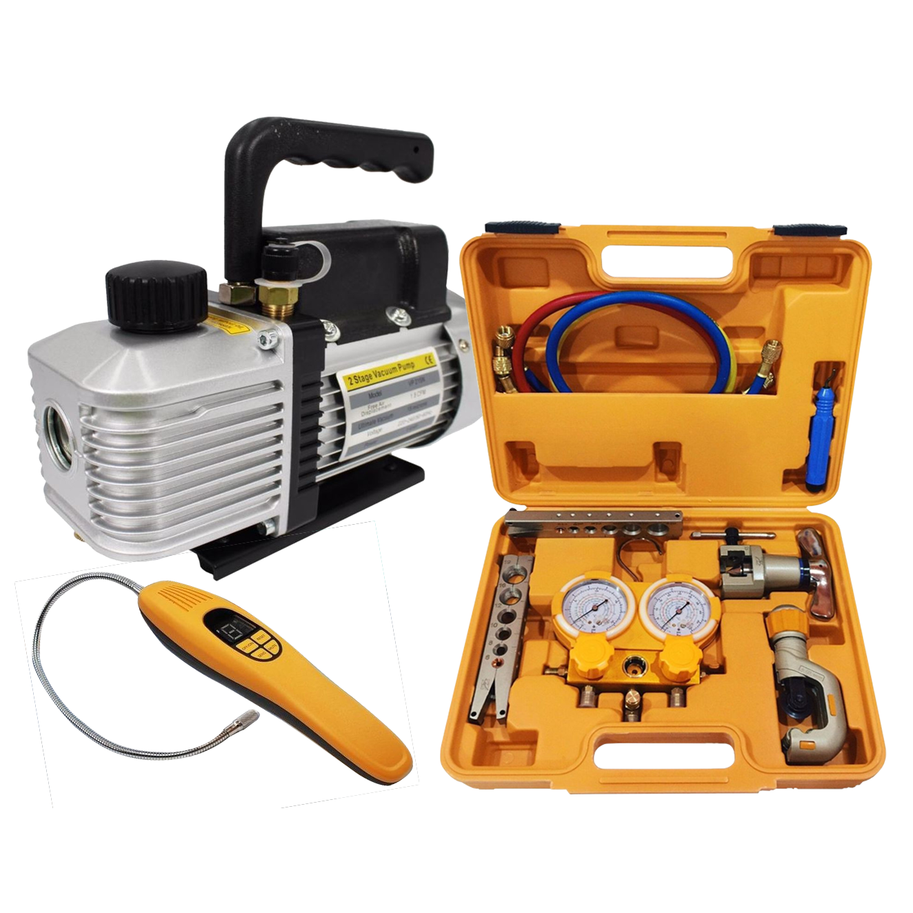 Imagedraw Installation Kit HVACDIRECT Refrigeration & HVAC Split System Install Kit (Pump, Manifo ...